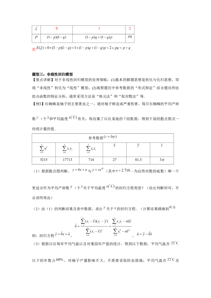专题9.7成对数据的统计分析（解析版）_2.2025数学总复习_2024年新高考资料_3.2024专项复习_更新中2024年新高考数学一轮复习之题型归纳与重难专题突破提升（新高考专用）