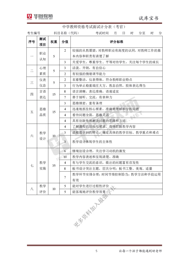 结构化_教资初高中_教资面试2025教资面试备考资料合集_教资面试资料合集_3、教资面试资料包大全_19中小学教师资格面试试库宝书
