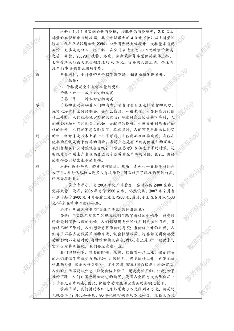 高一政治《1.2.2价格波动的影响》教案(1)_教资初高中_教资面试2025教资面试备考资料合集_教资面试资料合集_2025教资面试资料_25上教资面试-小学资料包_19教案：合集