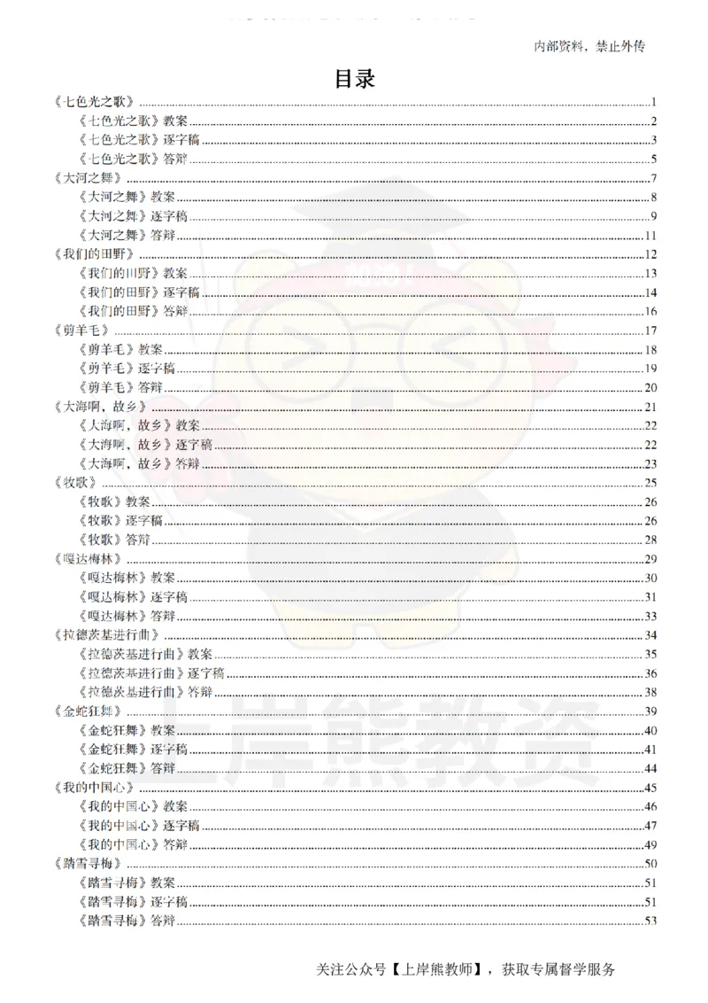 小学音乐面试题本+教案+逐字稿+答辩_纯图版_教资初高中_教资面试2025教资面试备考资料合集_教资面试资料合集_2025教资面试资料