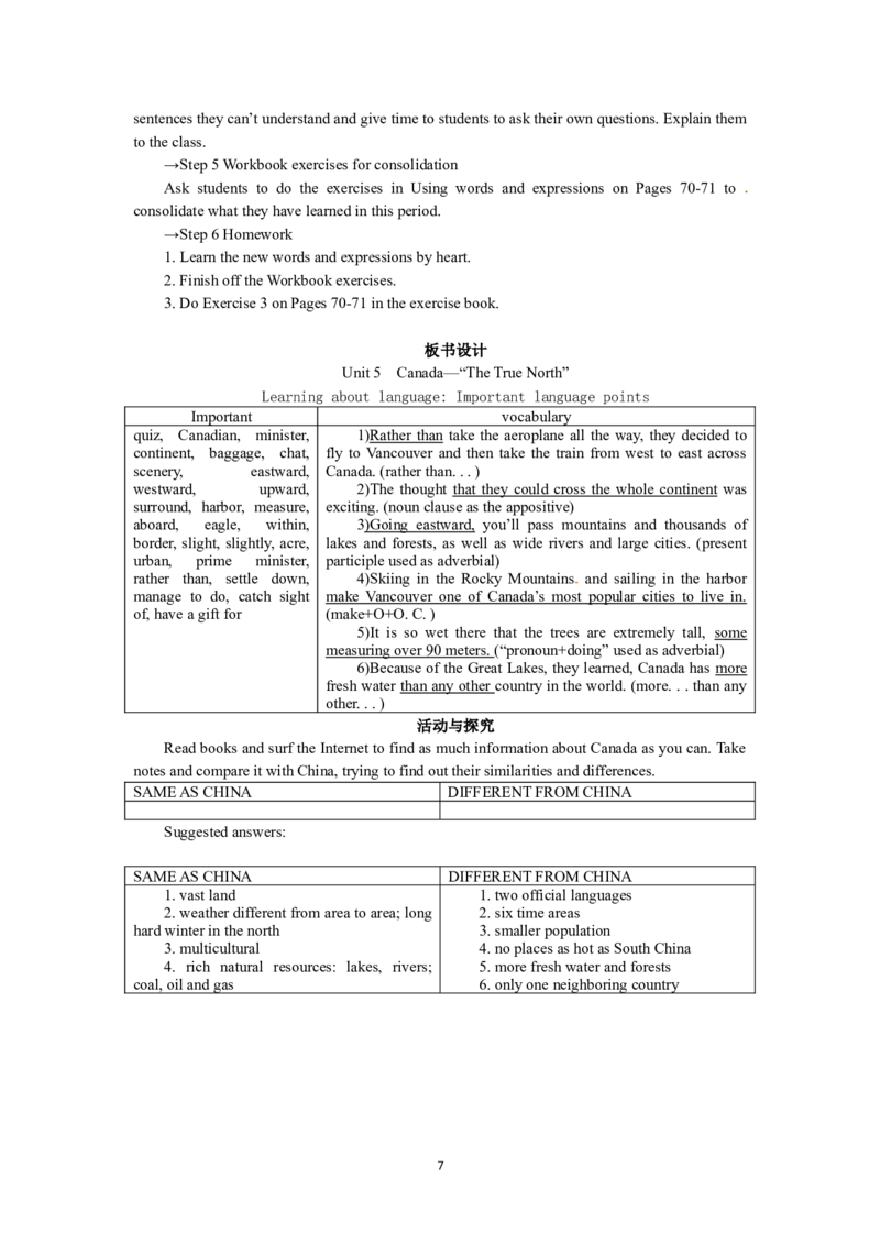必修三Unit5Canada&mdash;&ldquo;TheTrueNorth&rdquo;Period2LearningaboutlanguageImportantlanguagepoints（教师帮APP备考QQ群193480576）(1)_教资初高中_教资面试2025教资面试备考资料合集_教资面试资料合集