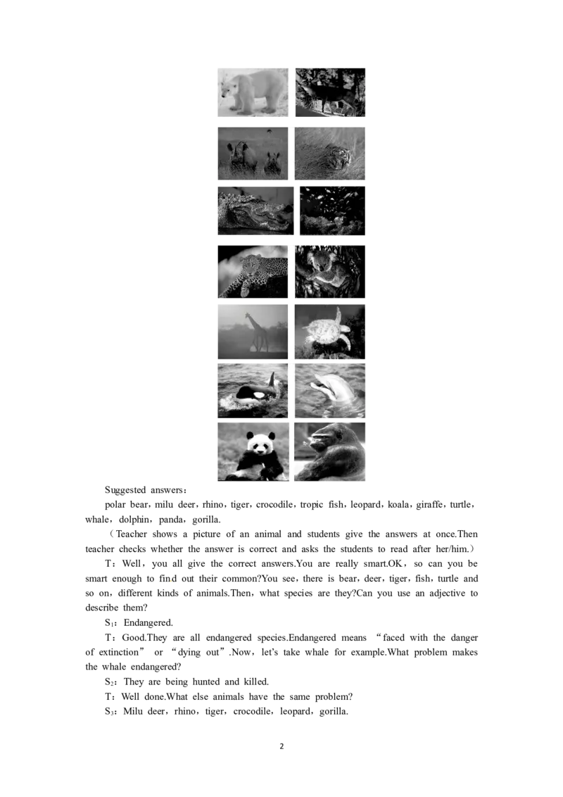 必修二（Unit4Wildlifeprotection--Period1Reading）（教师帮APP备考QQ群193480576）(1)_教资初高中_教资面试2025教资面试备考资料合集_教资面试资料合集_2025教资面试资料_25上教资面试-小学资料包