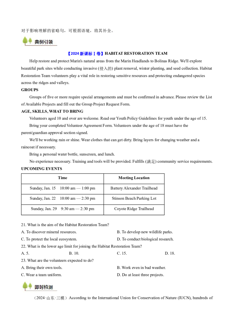 考点21阅读理解应用文（核心考点精讲精练）-备战2025年高考英语一轮复习考点帮（新高考通用）（原卷版）_3.2025英语总复习_2025年新高考资料_一轮复习_备战2025年高考英语一轮复习考点帮