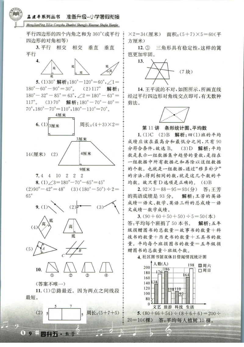 孟建平暑假衔接四升五数学答案_小学资料合集_2025版小学《孟建平暑假衔接》数学+语文_孟建平暑假衔接数学
