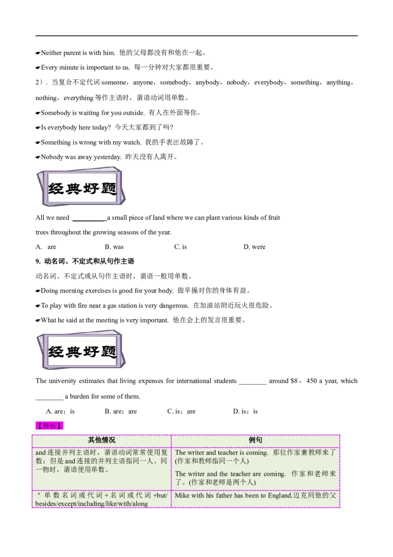 考点12主谓一致（核心考点精讲练）(原卷版)-备战2023年高考英语一轮复习考点帮（全国通用）_3.2025英语总复习_赠品通用版（老高考）复习资料_一轮复习