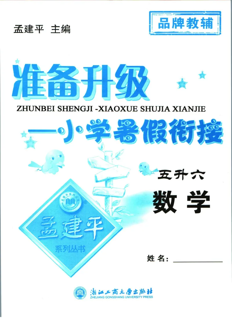 孟建平暑假衔接五升六数学_小学资料合集_2025版小学《孟建平暑假衔接》数学+语文_孟建平暑假衔接数学