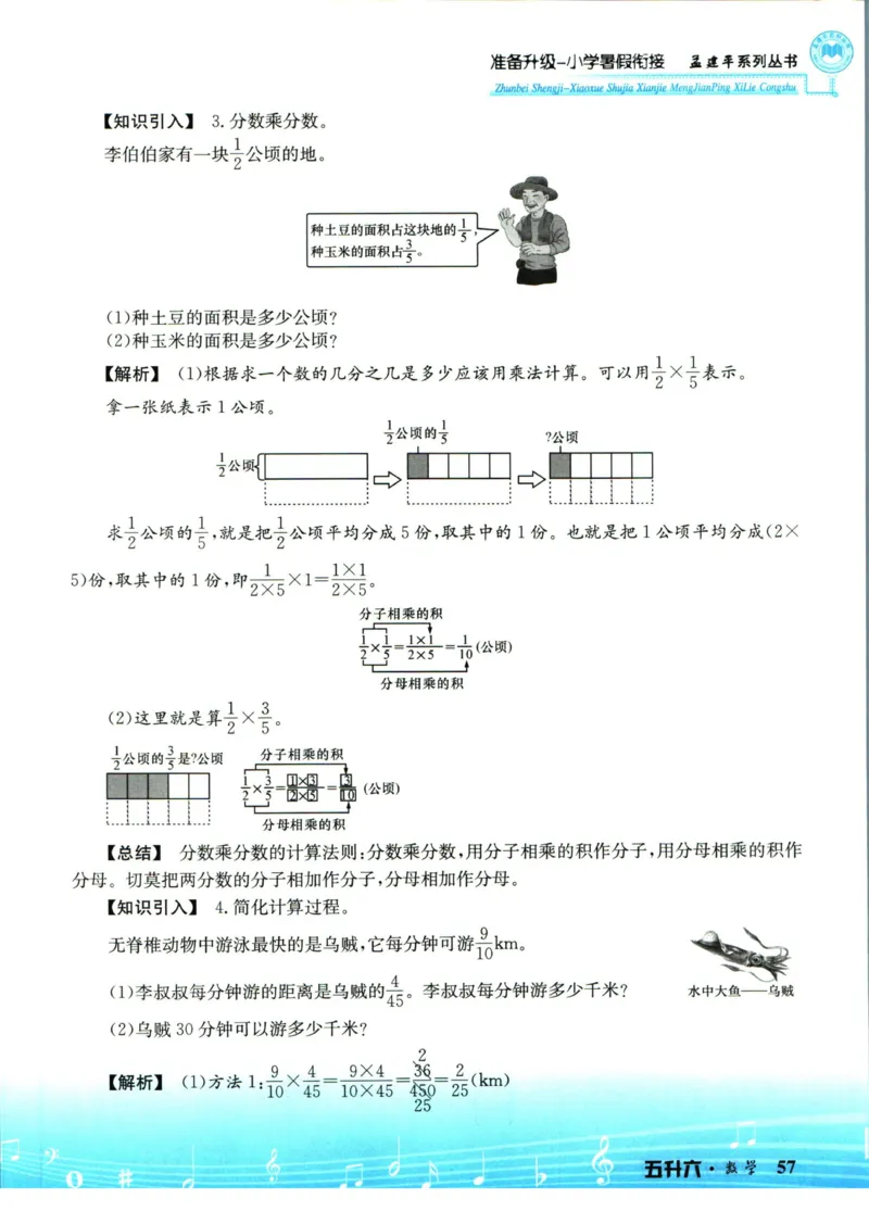 孟建平暑假衔接五升六数学_小学资料合集_2025版小学《孟建平暑假衔接》数学+语文_孟建平暑假衔接数学