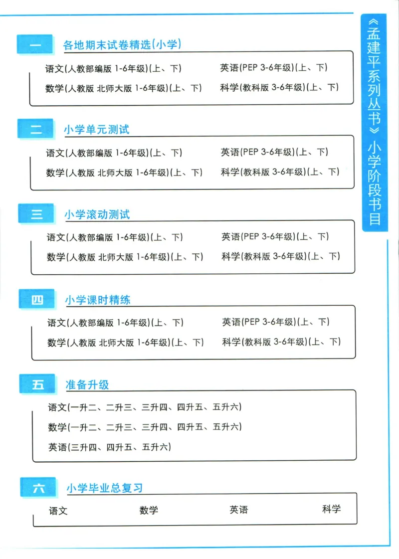 孟建平暑假衔接五升六数学_小学资料合集_2025版小学《孟建平暑假衔接》数学+语文_孟建平暑假衔接数学