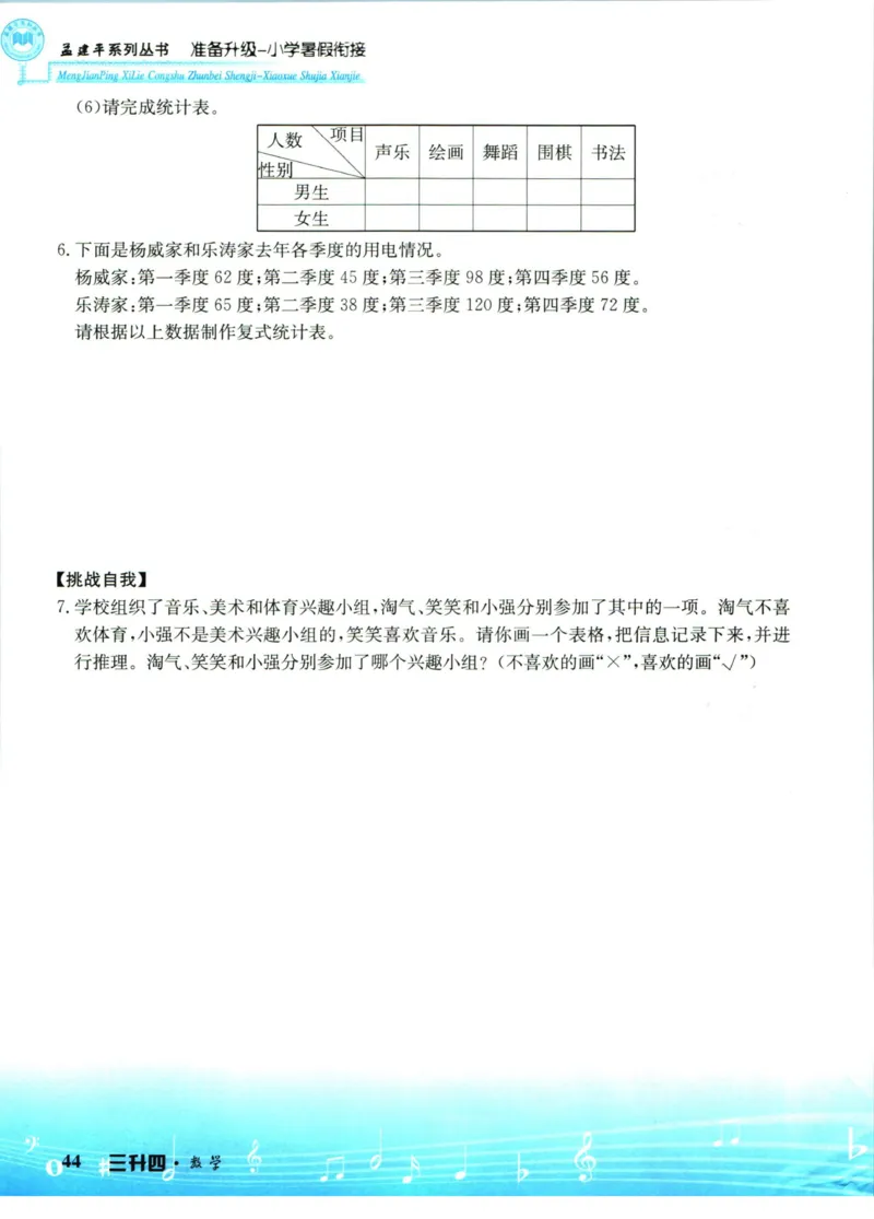 孟建平暑假衔接三升四数学_小学资料合集_2025版小学《孟建平暑假衔接》数学+语文_孟建平暑假衔接数学