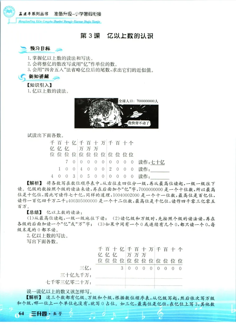 孟建平暑假衔接三升四数学_小学资料合集_2025版小学《孟建平暑假衔接》数学+语文_孟建平暑假衔接数学