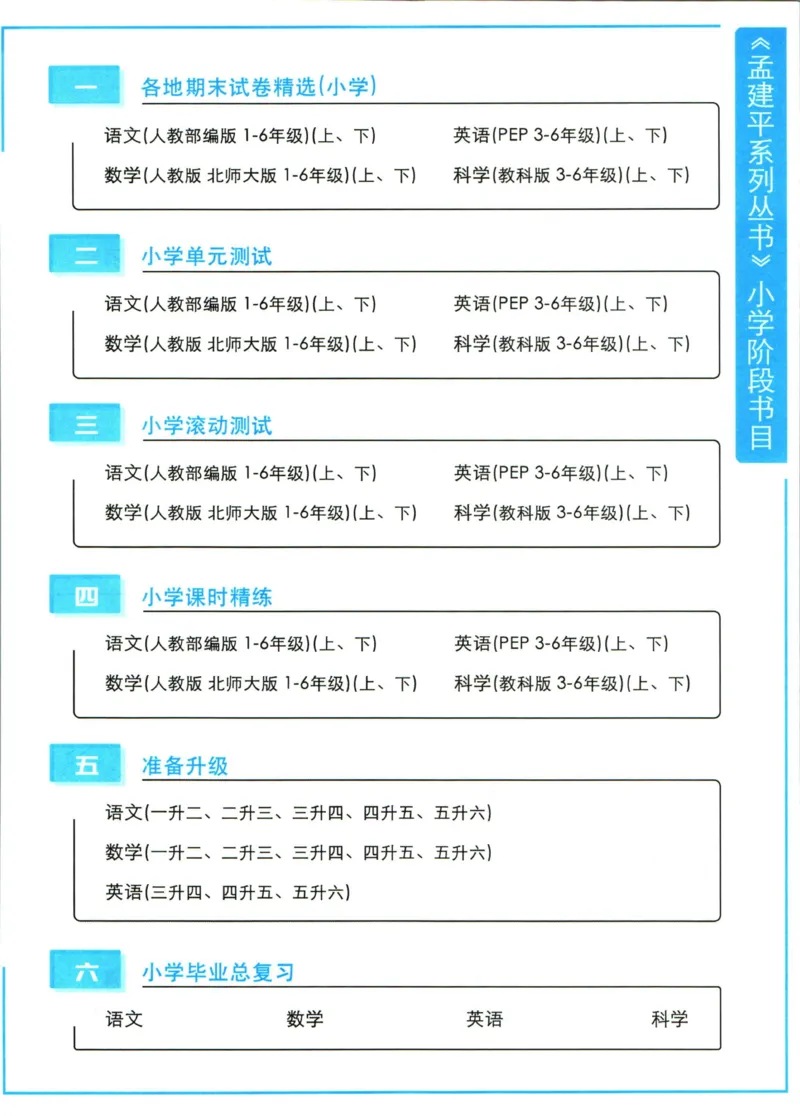 孟建平暑假衔接三升四数学_小学资料合集_2025版小学《孟建平暑假衔接》数学+语文_孟建平暑假衔接数学
