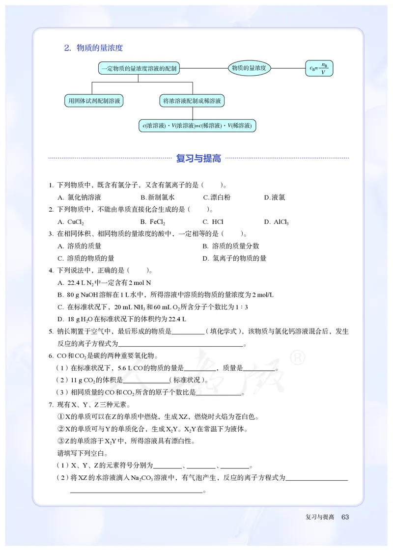 高中必修一化学（人教版）_教资初高中_教资面试2025教资面试备考资料合集_教资面试资料合集_3、教资面试资料包大全_45大圣中小幼面试资料包_高中_化学_高中化学电子课本