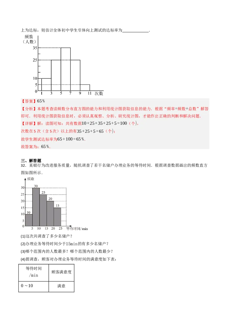 12.2.2直方图（分层培优40题）（教师版）_初中数学_七年级数学下册（人教版）_大单元教学课件+教学设计-U42