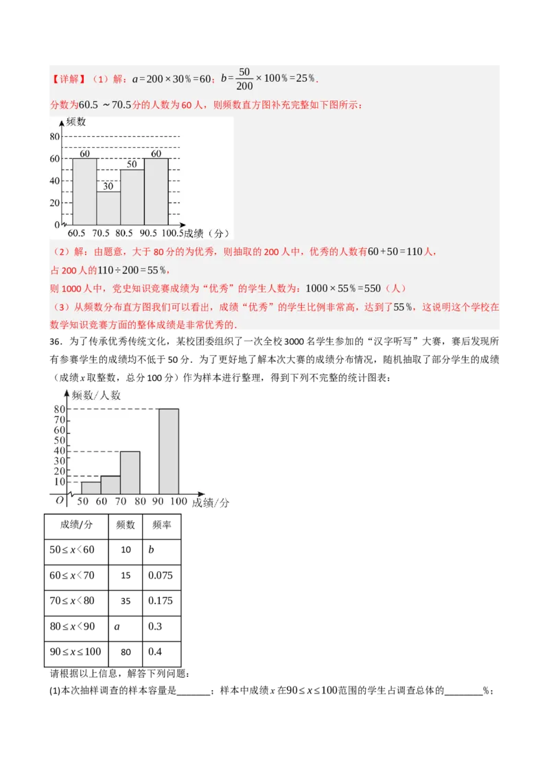 12.2.2直方图（分层培优40题）（教师版）_初中数学_七年级数学下册（人教版）_大单元教学课件+教学设计-U42