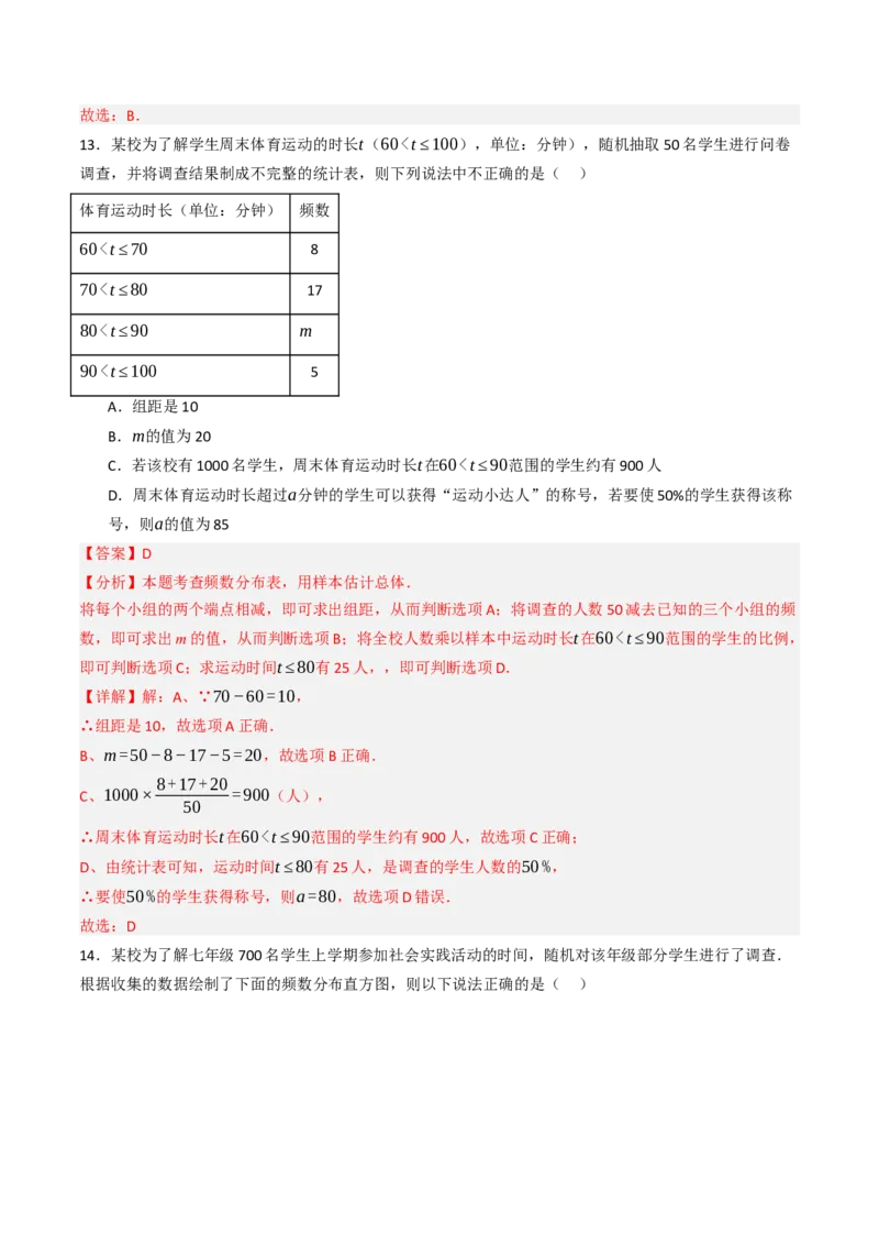12.2.2直方图（分层培优40题）（教师版）_初中数学_七年级数学下册（人教版）_大单元教学课件+教学设计-U42