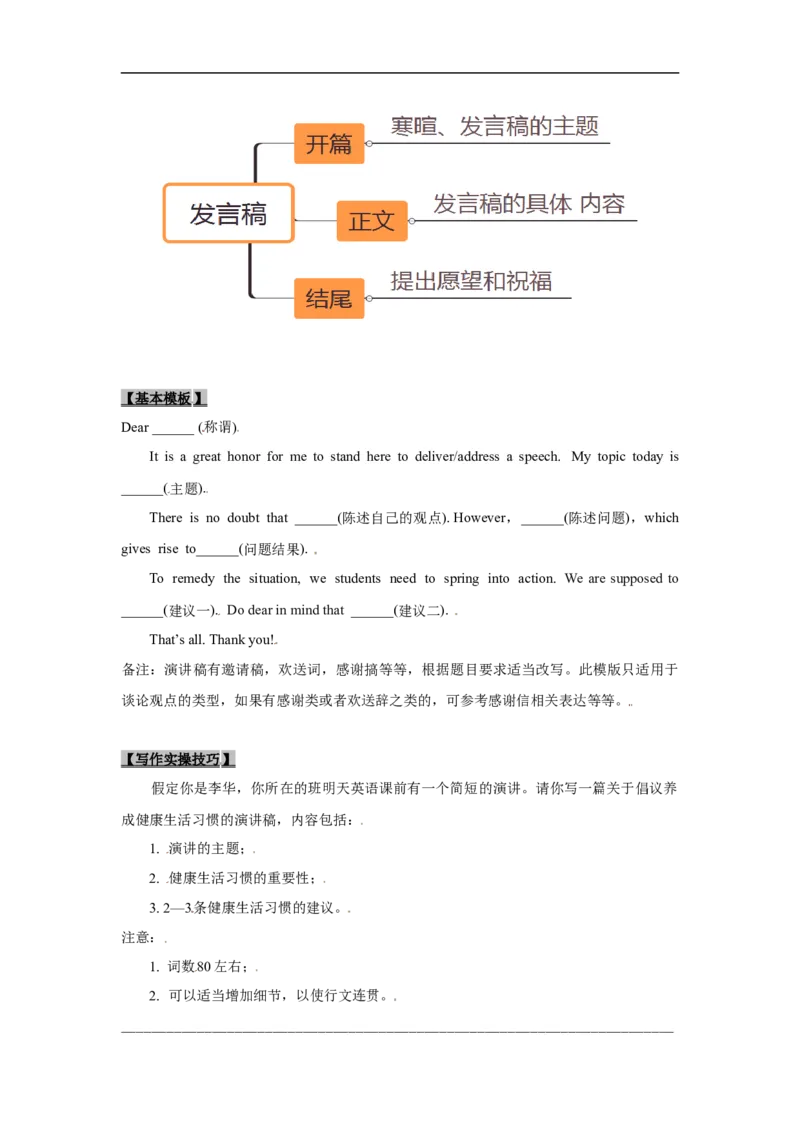 考点27非应用文写作：演讲稿、新闻报道（解析版）_3.2025英语总复习_2023年新高考资料_一轮复习_备战2023年高考英语一轮复习考点帮（新高考专用）