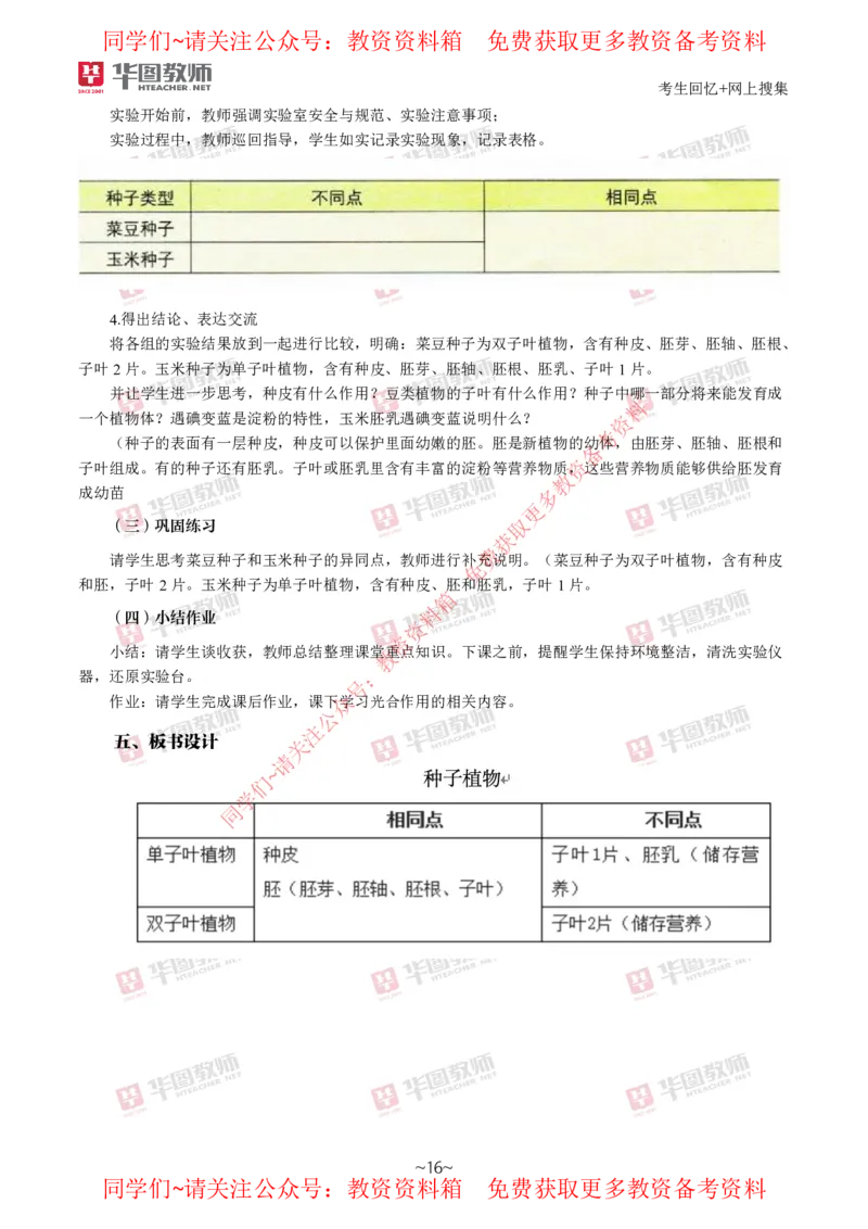 生物_教资初高中_教资面试2025教资面试备考资料合集_教资面试资料合集_4、教资面试真题汇总_2024下半年教资面试真题_华图试讲解析版