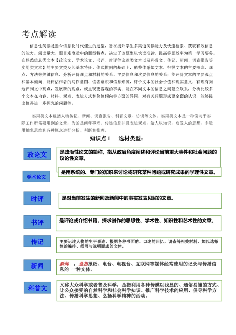信息类文本阅读（讲义）-2025年高考语文新课标命题方法分析及创新策略(1)_1.2025语文总复习_2025年新高考资料_专项复习_2025年高考语文新课标命题方法分析及创新策略（完结）