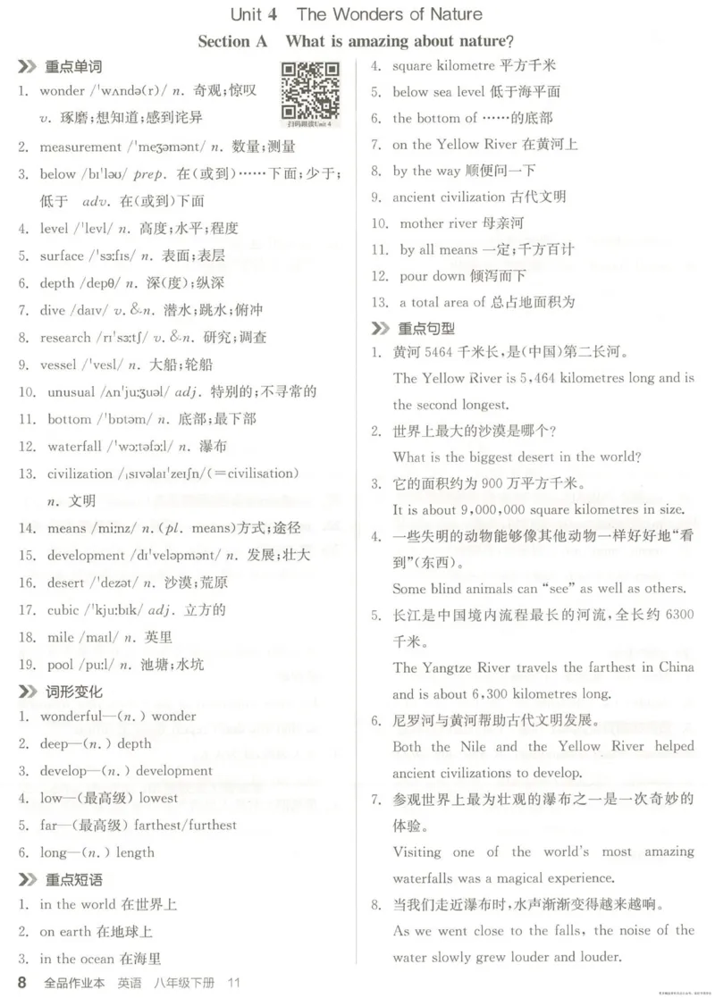 8bUnit4重点背记和默写_新人教八下资料包_00、更新资料3月16日_专项练习(2)_新课标资料（看这里面）