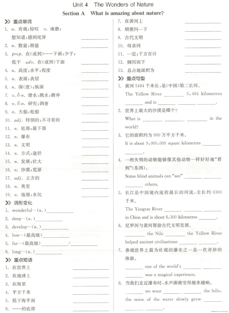 8bUnit4重点背记和默写_新人教八下资料包_00、更新资料3月16日_专项练习(2)_新课标资料（看这里面）