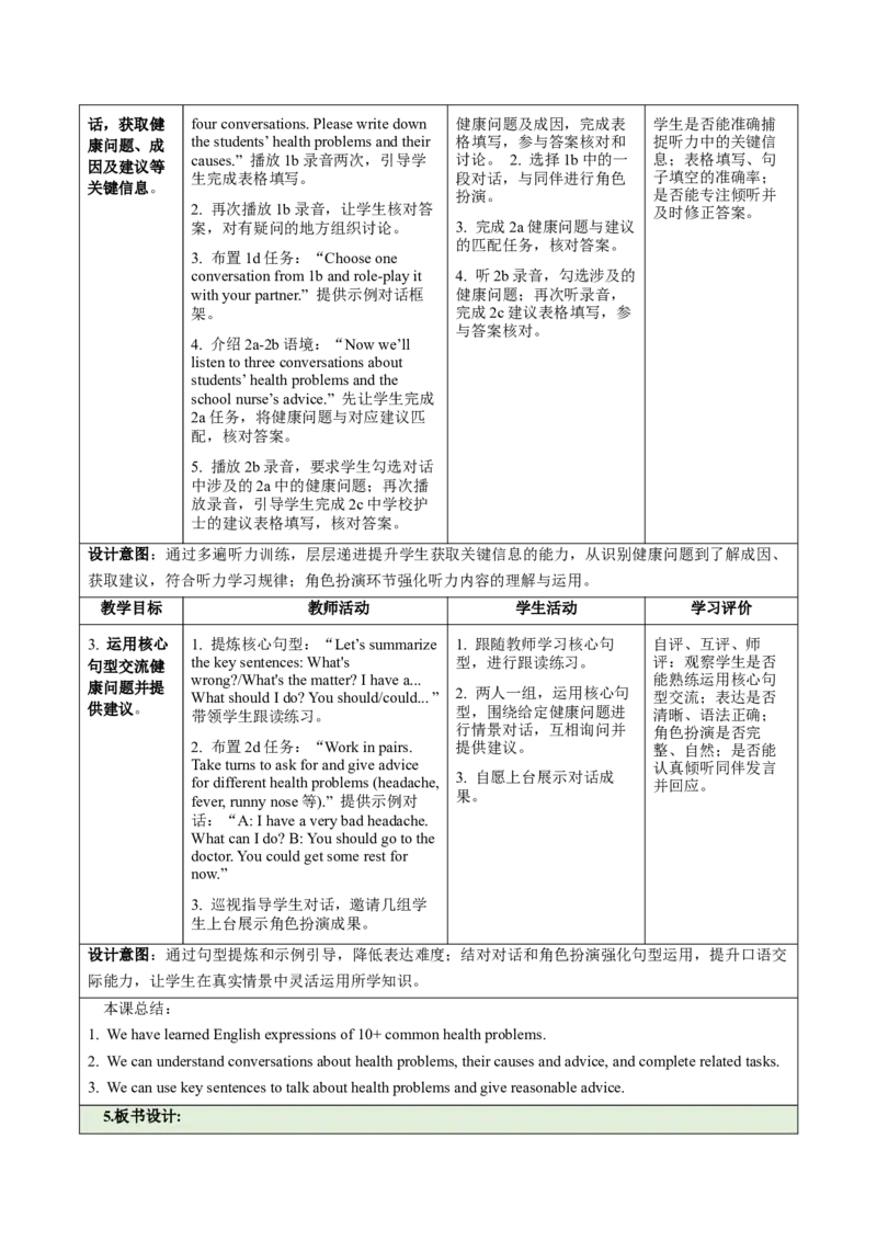 Unit2StayHealthy（大单元教学设计）英语新教材人教版八年级下册_新人教八下资料包_00、更新资料3月16日_大单元教学课件+教学设计-U44_2026版_Unit2StayHealthy