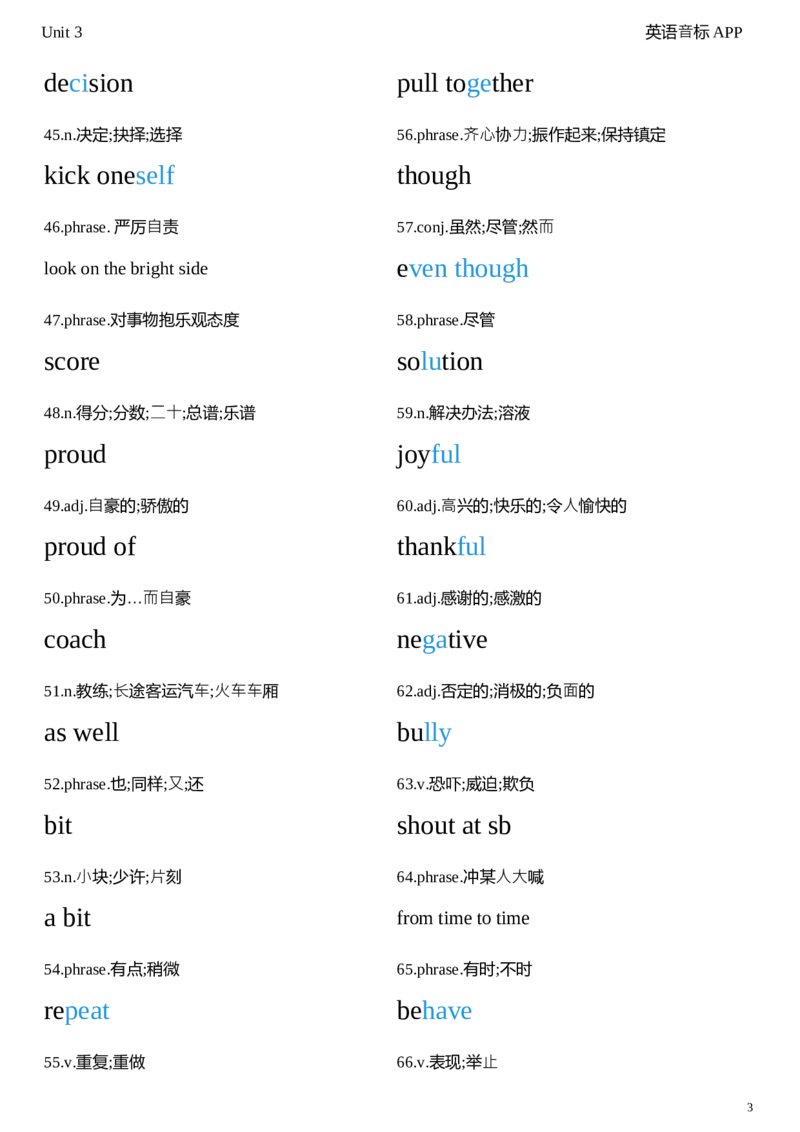2026春人教版英语八下Unit3衡水体字贴_新人教八下资料包_05单词字帖（全）