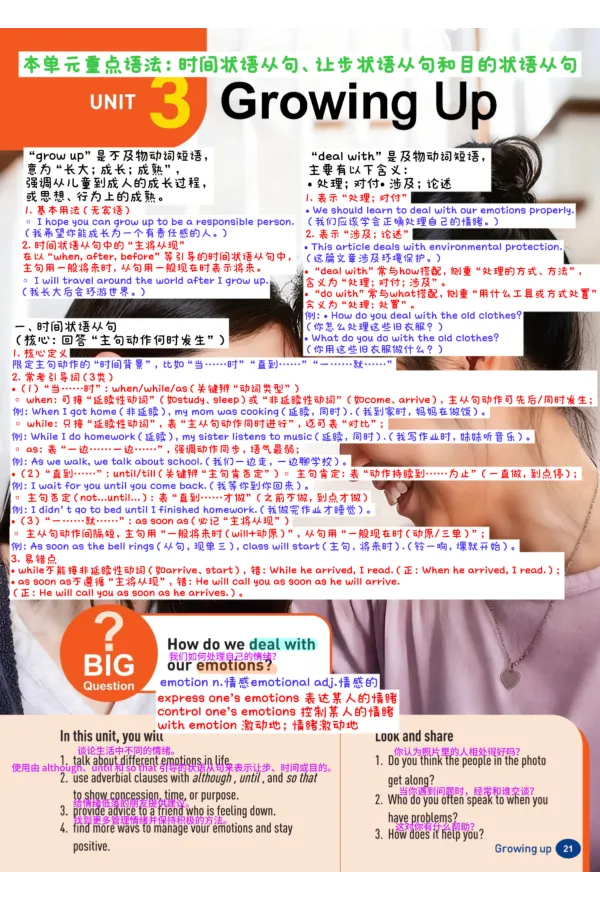 2026春人教八下U3_新人教八下资料包_01课堂笔记共3套完整版_课堂笔记版本1U1-U8