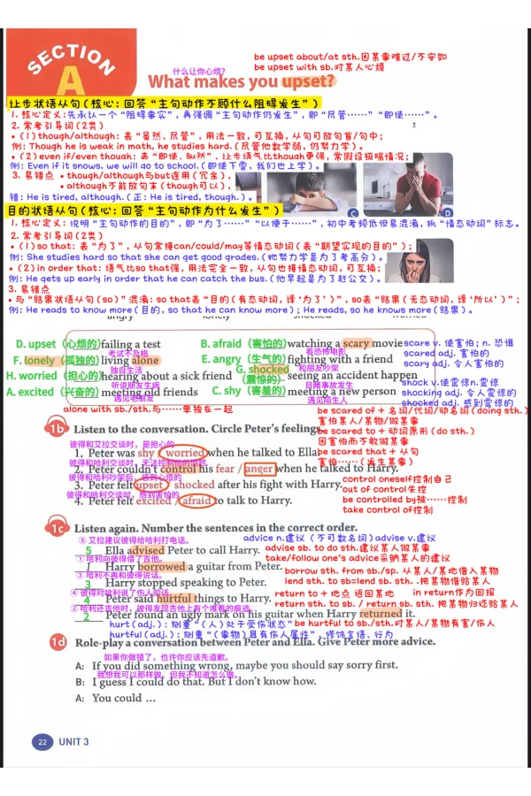 2026春人教八下U3_新人教八下资料包_01课堂笔记共3套完整版_课堂笔记版本1U1-U8