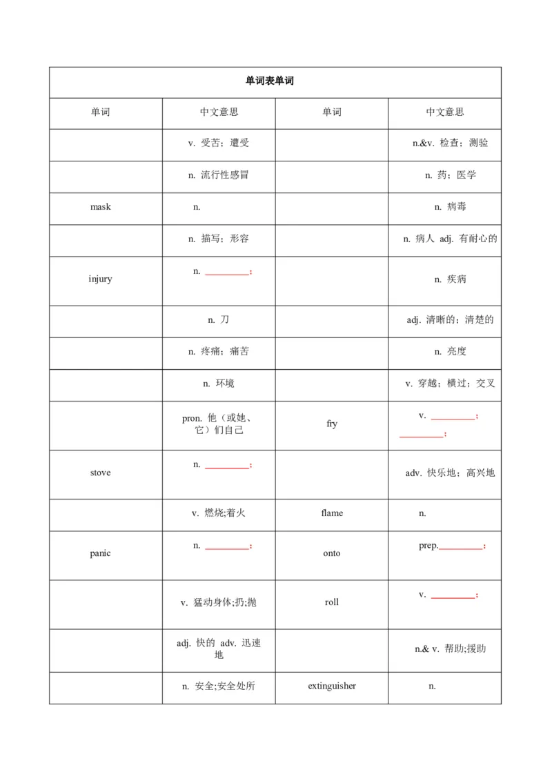Unit2StayHealthy（重难词汇精练）（原卷版）_新人教八下资料包_00、更新资料3月16日_专项练习(2)_新课标资料（看这里面）