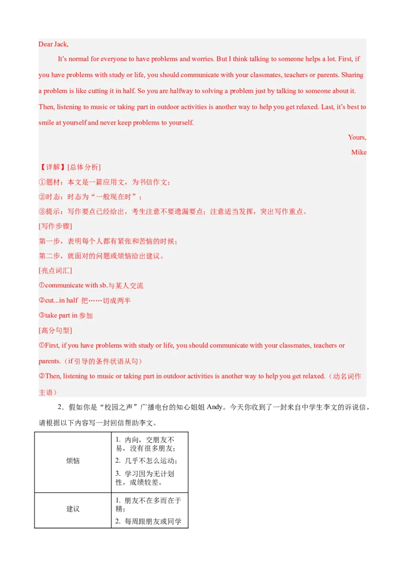 Unit3GrowingUp书面表达10篇（单元话题：成长）（解析版）_新人教八下资料包_00、更新资料3月16日_单元重难点易错题精练-U216_2026版