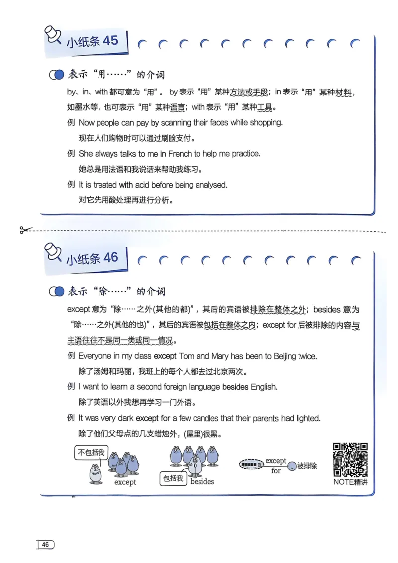 2026版初中《星火英语》中考语法120张小纸条（英语）语法册_新人教八下资料包_09小纸条合集_2025秋初中英语七八九年级《初中英语语法120张小纸条》含答案