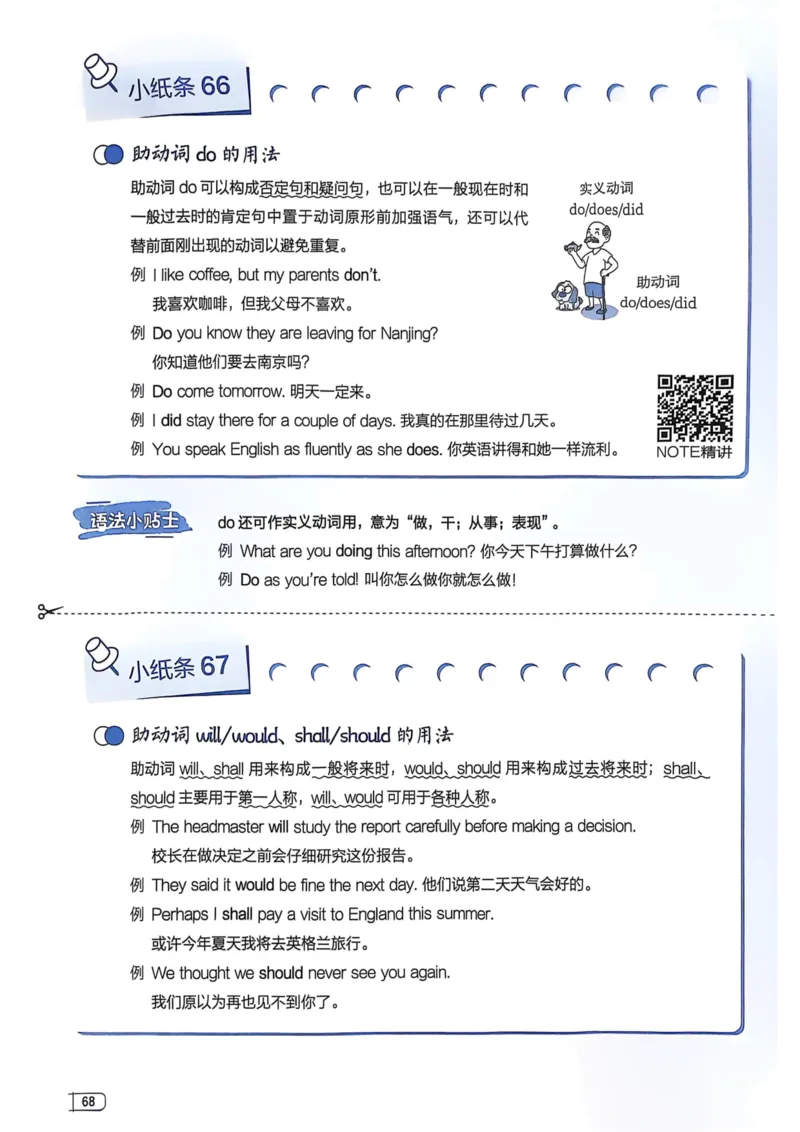 2026版初中《星火英语》中考语法120张小纸条（英语）语法册_新人教八下资料包_09小纸条合集_2025秋初中英语七八九年级《初中英语语法120张小纸条》含答案