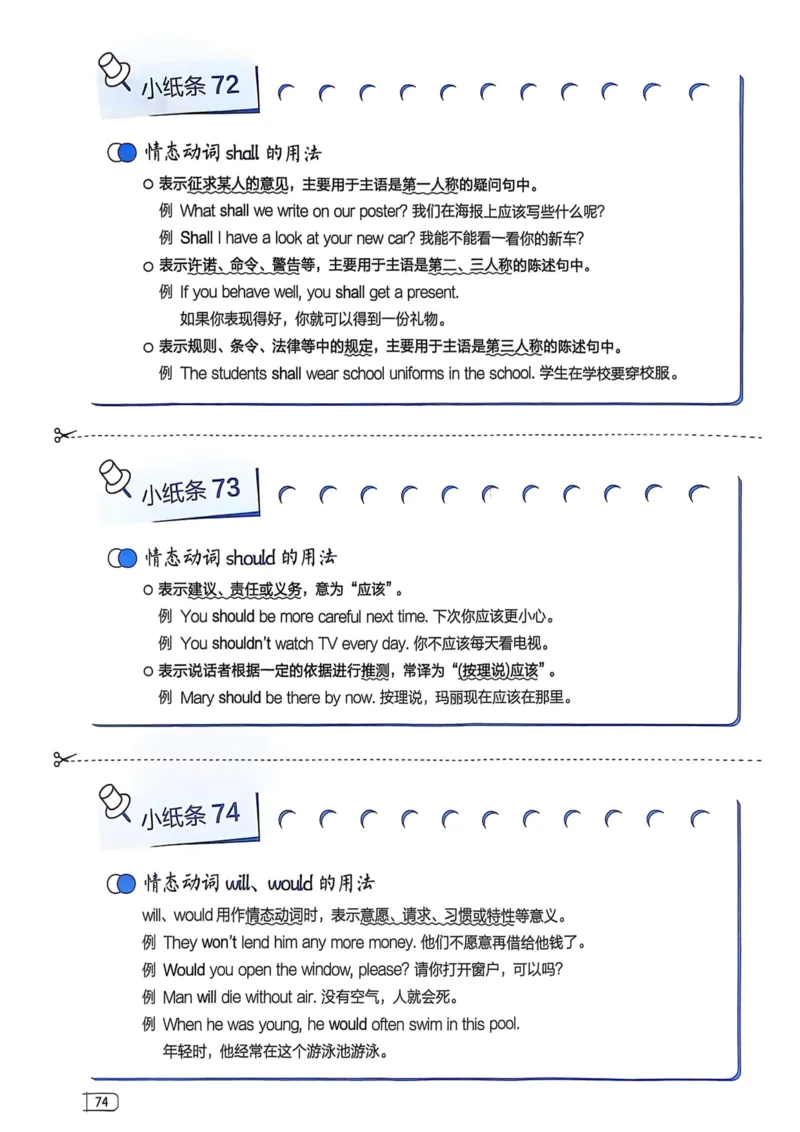 2026版初中《星火英语》中考语法120张小纸条（英语）语法册_新人教八下资料包_09小纸条合集_2025秋初中英语七八九年级《初中英语语法120张小纸条》含答案