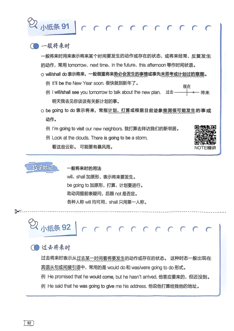 2026版初中《星火英语》中考语法120张小纸条（英语）语法册_新人教八下资料包_09小纸条合集_2025秋初中英语七八九年级《初中英语语法120张小纸条》含答案