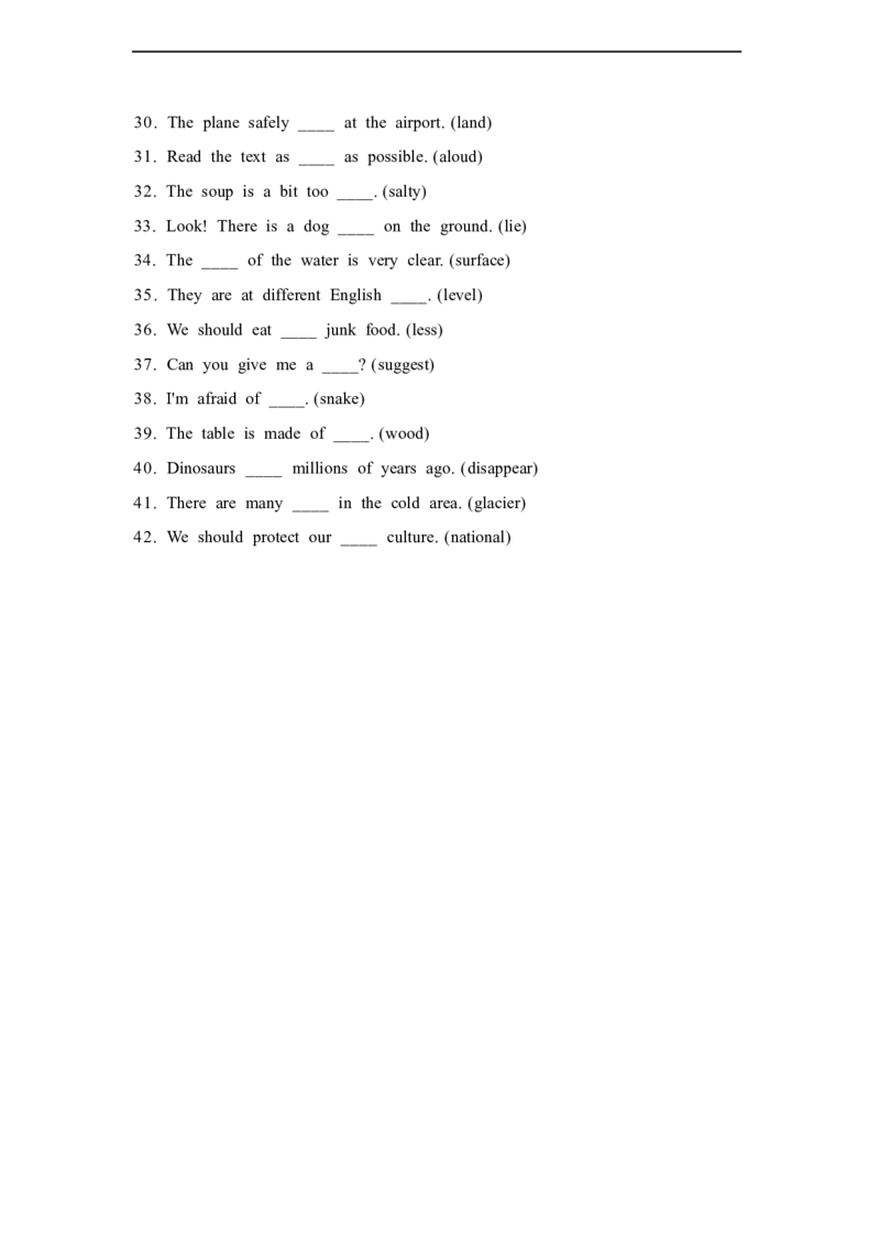2025春七下外研版英语用所给词的适当形式填空专练Unit5Amazingnature(含答案解析)_七下外研版2026英语_2026春版本一_新外研英语7下_2025春外研七下：自学包