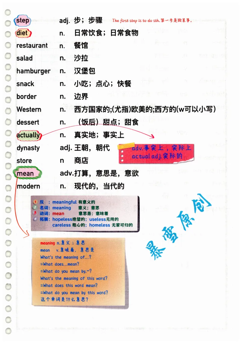 2025春七下外研社单词笔记_七下外研版2026英语_2025春_6.单词笔记