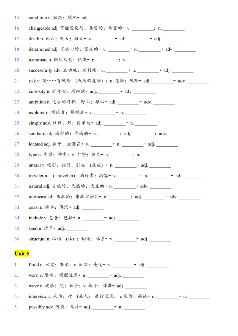 26春单词词性转换清单-默写版_新人教八下资料包_00、更新资料3月16日_单词专项_新课标资料（看这里面）_英语单词词性转换