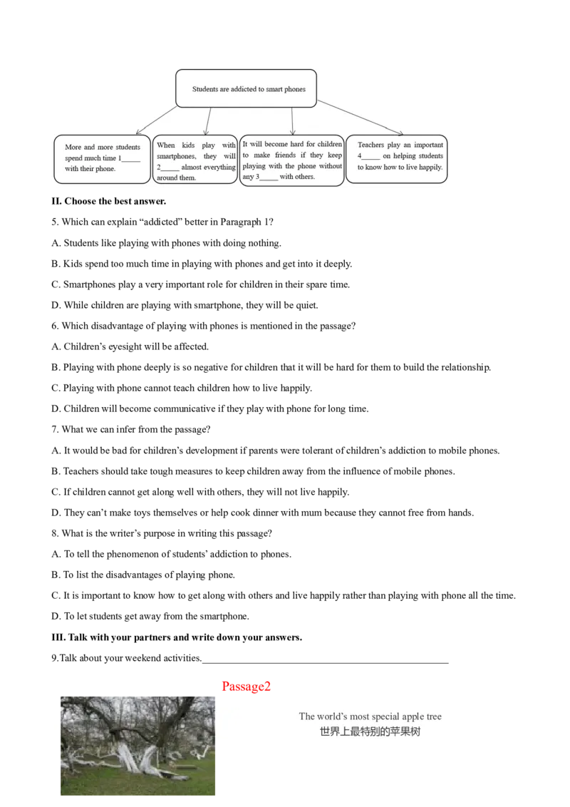 Unit2StayHealthy（话题阅读精练）（答卷版）_新人教八下资料包_00、更新资料3月16日_单元知识复习专项-U122_2026版