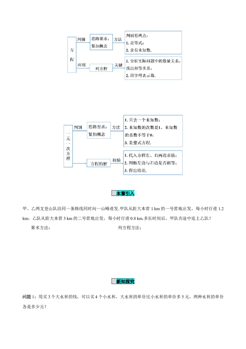 5.1.1从算式到方程（导学案）-（人教版2024）_初中数学_七年级数学上册（人教版）_导学案