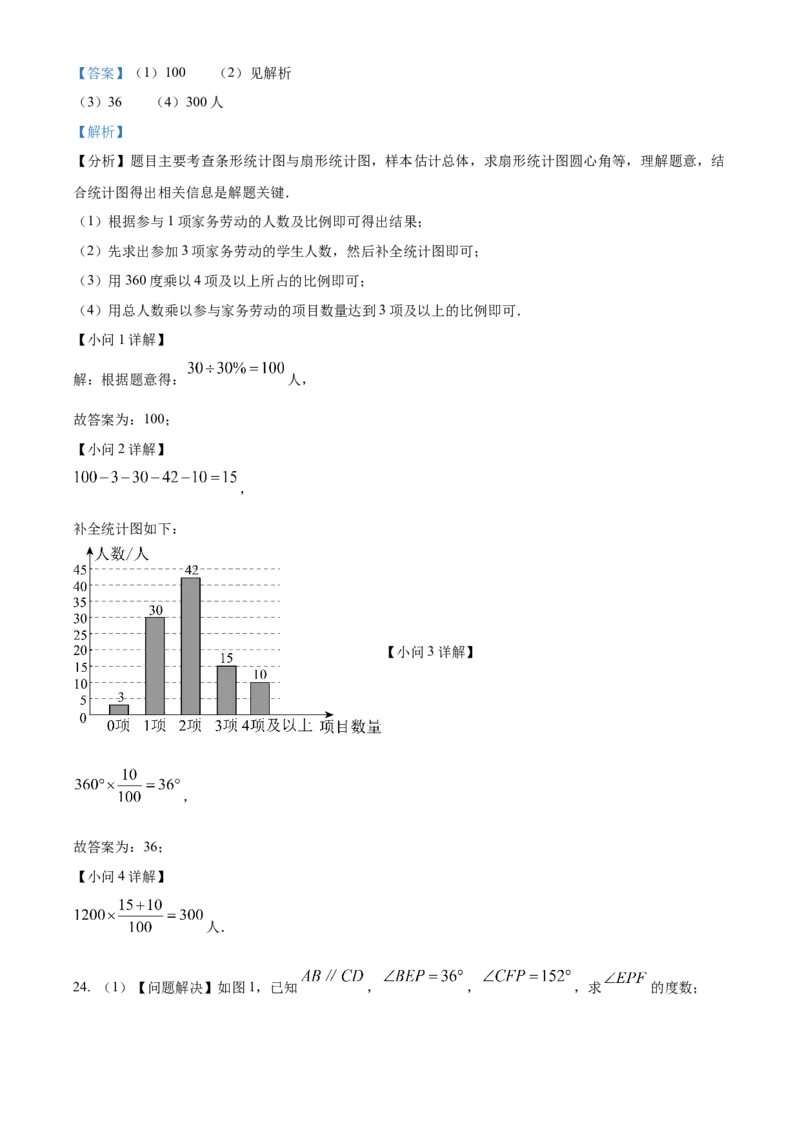 下学期七年级数学期末模拟测试卷（解析版）_初中数学_七年级数学下册（人教版）_期中+期末