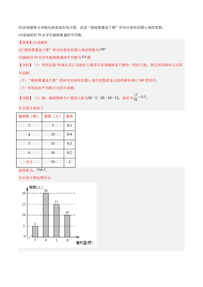 20.1.2平均数（2）（分层作业）-（人教版）（解析版）_初中数学_八年级数学下册（人教版）_分层作业