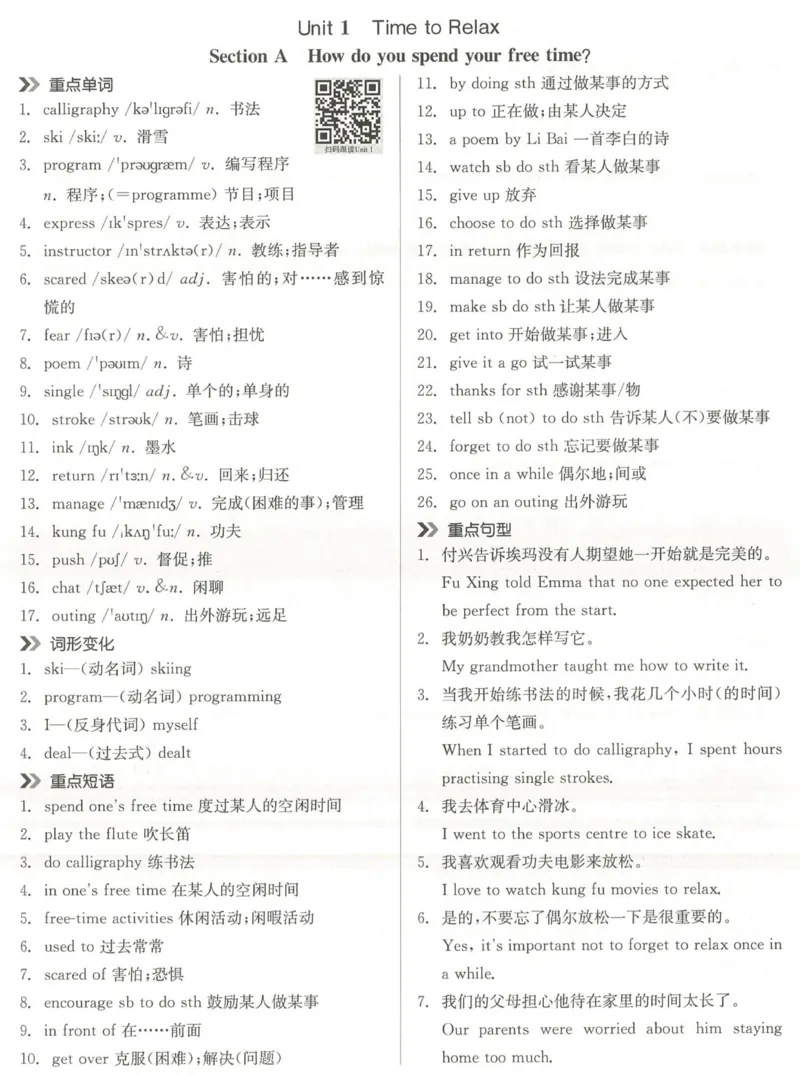 8bUnit1重点背记和默写_新人教八下资料包_00、更新资料3月16日_专项练习(2)_新课标资料（看这里面）