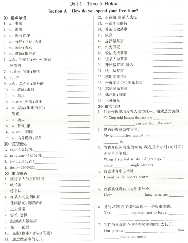 8bUnit1重点背记和默写_新人教八下资料包_00、更新资料3月16日_专项练习(2)_新课标资料（看这里面）