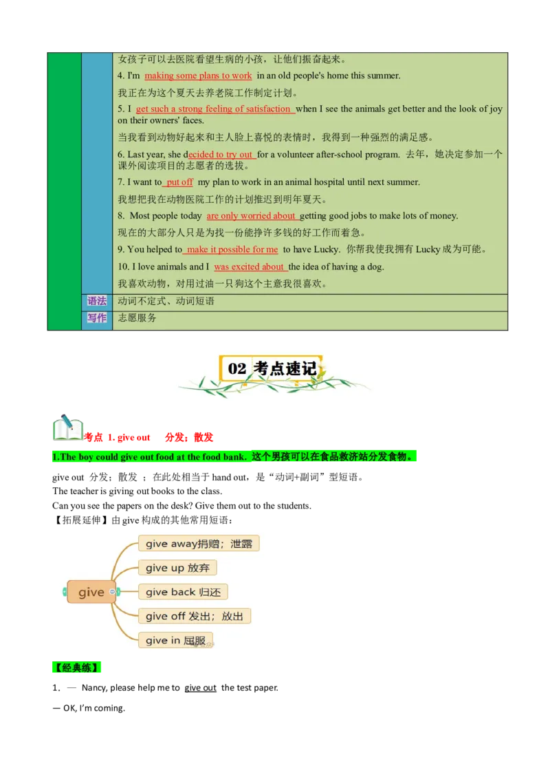 Unit2（知识清单）（学生版）_新人教八下资料包_00、更新资料3月16日_单元知识复习专项-U122_2025版