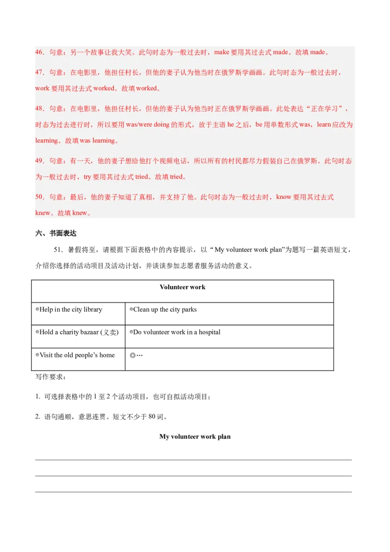 Unit8MakingaDifference（复习讲义)（解析版）_新人教八下资料包_00、更新资料3月16日_单元知识复习专项-U122_2026版