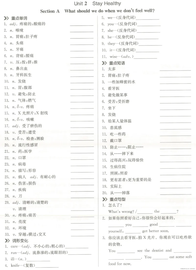 8bUnit2重点背记和默写_新人教八下资料包_00、更新资料3月16日_专项练习(2)_新课标资料（看这里面）