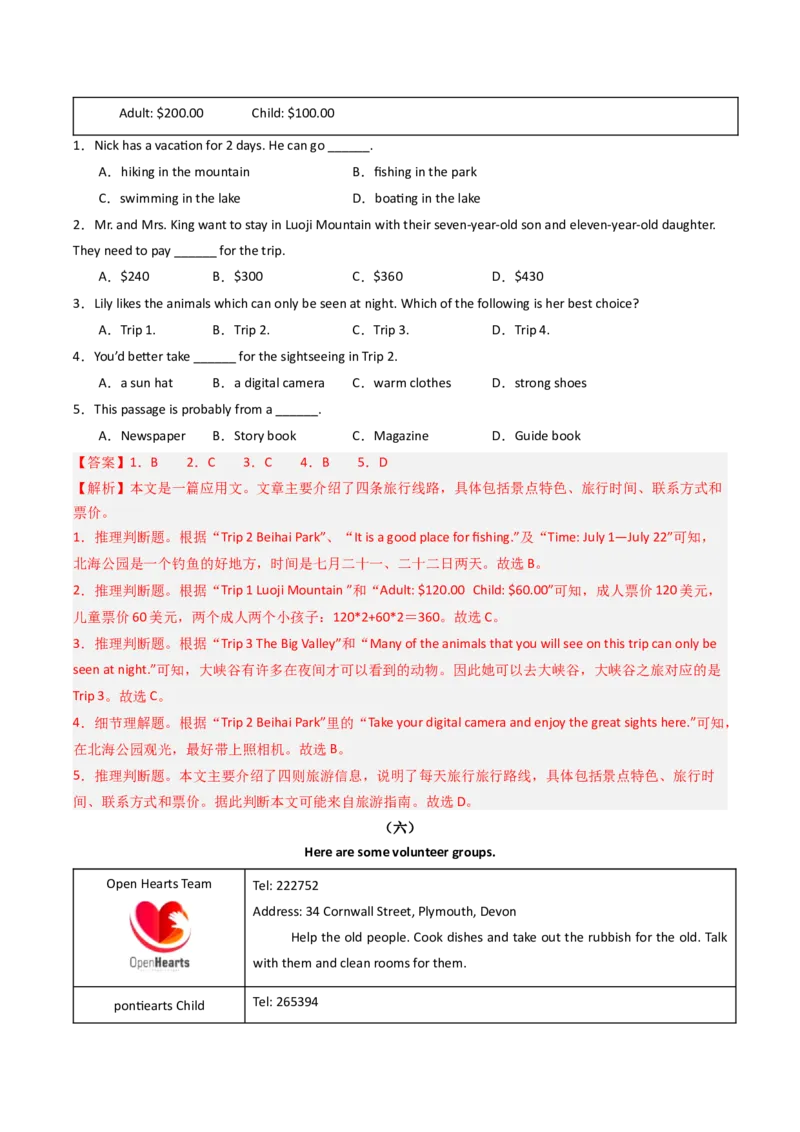 专题05阅读理解之应用文（期末必刷15篇）（教师版）_新人教八下资料包_35赠送其它_八年级英语下册（人教版）_期末专项复习-U302_2025版