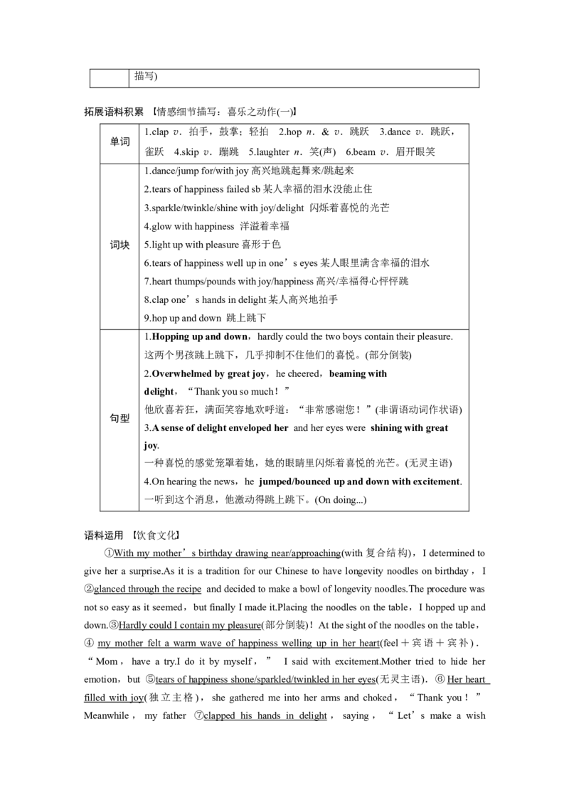 选择性必修第一册　Unit1　Foodmatters_3.2025英语总复习_2025年新高考资料_一轮复习_2025高考大一轮复习讲义+课件（完结）_2025高考大一轮复习英语（译林版）_选择性必修第一册