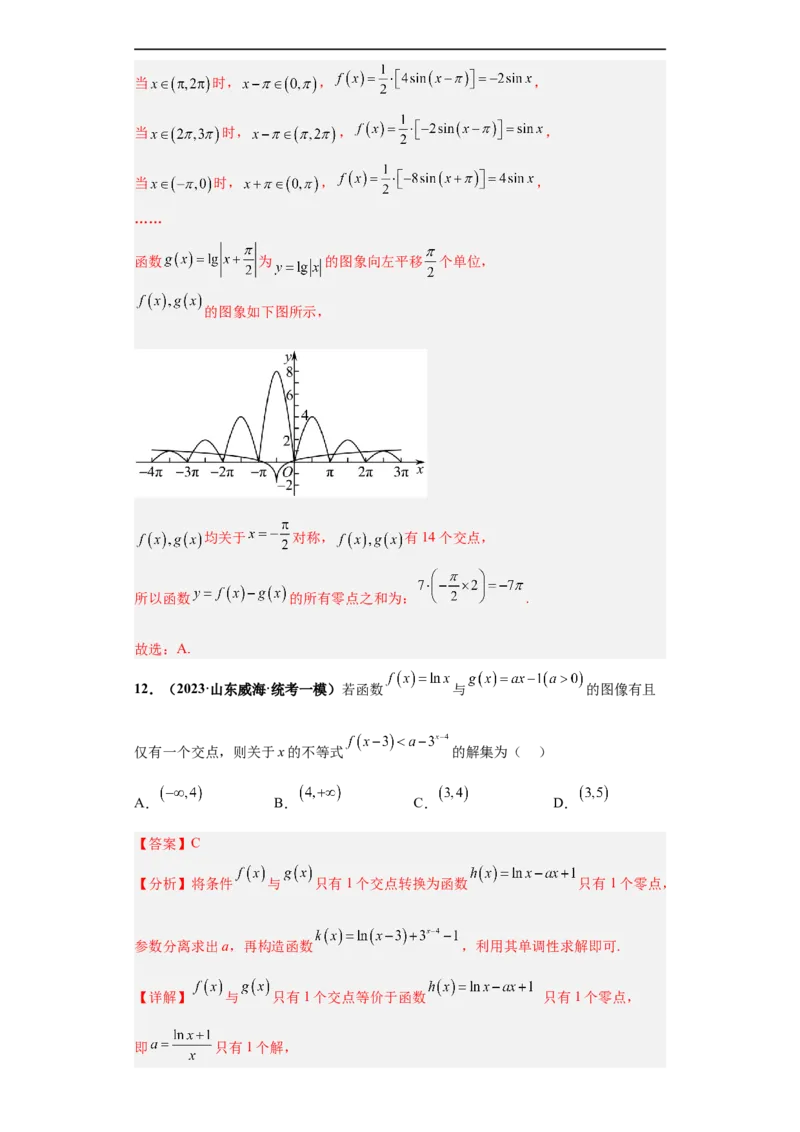 冲刺985、211名校之2023届新高考题型模拟训练专题19函数的基本性质综合问题（单选题+填空题）（新高考通用）解析版_2.2025数学总复习_2023年新高考资料_专项复习