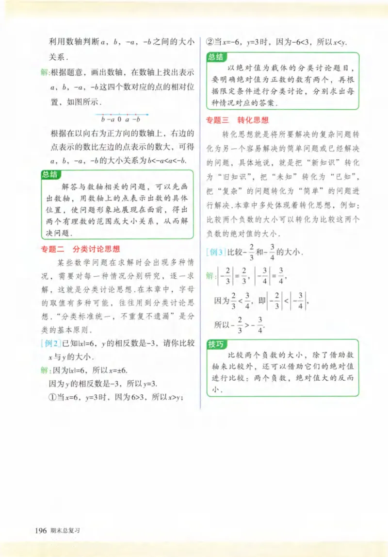 24年秋人教版七上数学新教材笔记_初中数学_七年级数学上册（人教版）